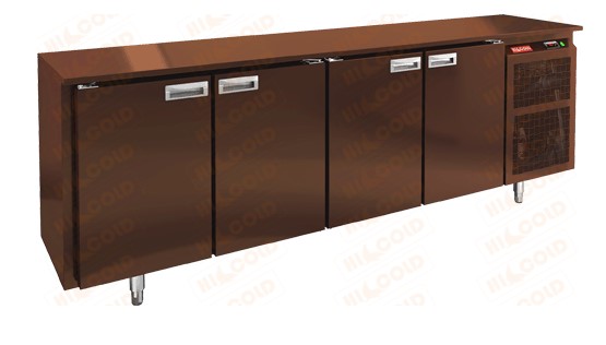 Стол охлаждаемый HICOLD BN 1111/TN BAR, пластификат, 4 двери (-2...+10°С)